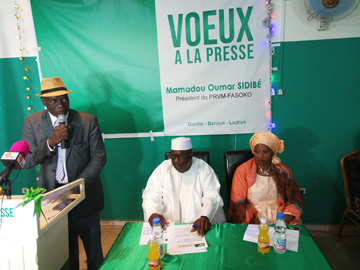 Pour le nouvel an 2019 : Le Président du PRVM-FASOKO, Mamadou Oumar Sidibé a présenté ses vœux à la presse et a dégagé les grands projets du parti