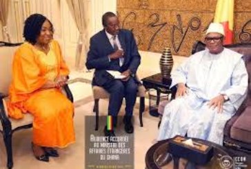 Mali-Ghana : Le Président IBK reçoit Madame le ministre des Affaires Etrangères du Ghana