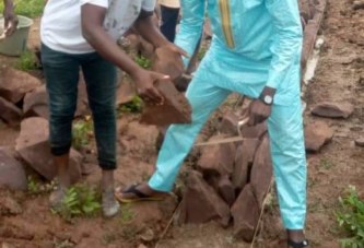 Sabalibougou Courani : Le jeune Sékou Djigué pose la première pierre de la maison des jeunes