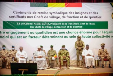 Refondation du Mali : Des insignes pour valoriser des légitimités traditionnelles et culturelles