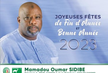 PRVM-FASOKO: Le Président Mamadou Oumar Sidibé invite les forces vives de la nation à plus d’unité